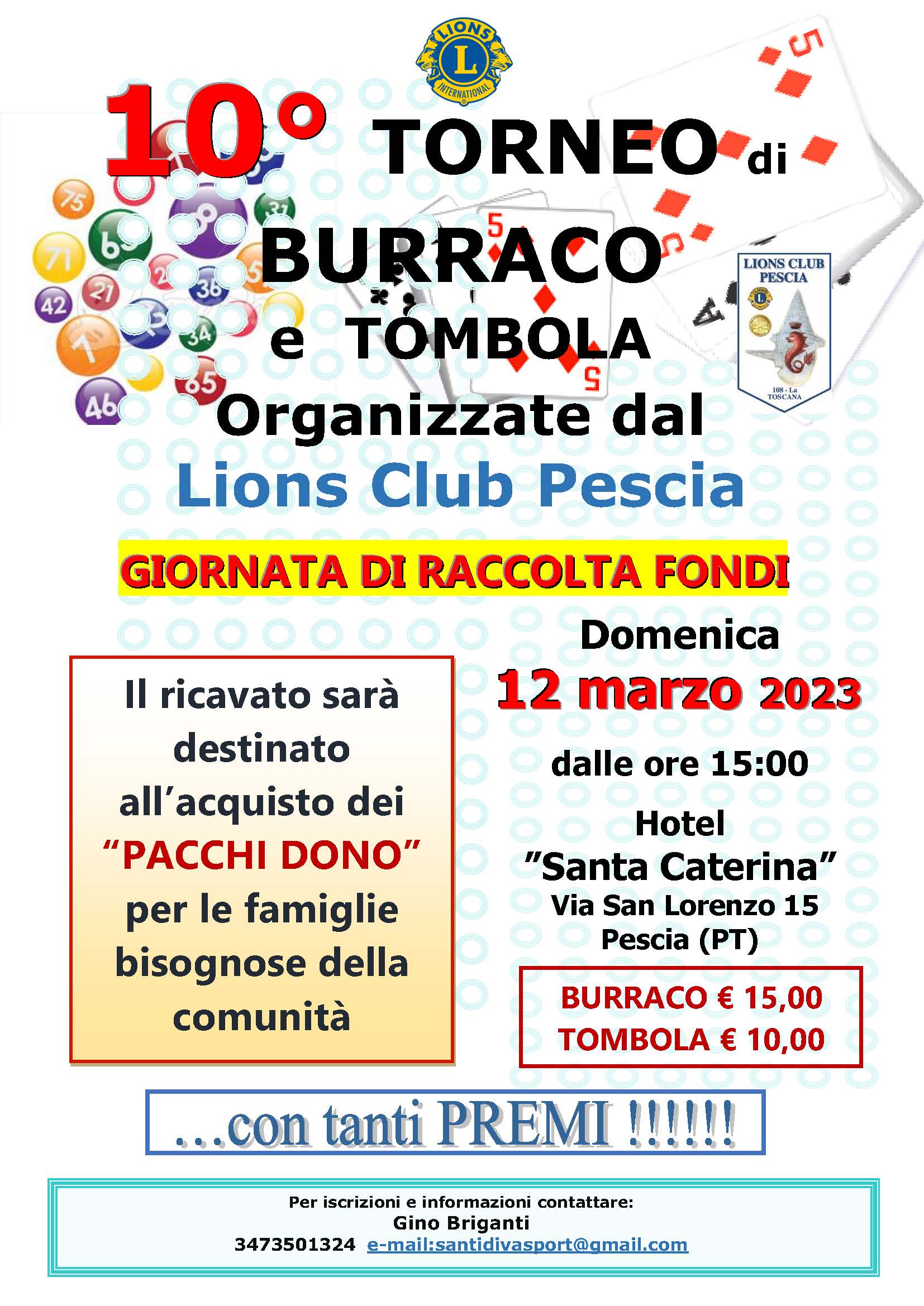 Torneo Di Burraco E Tombola Lions Club Pescia